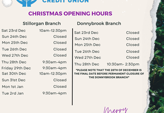 Christmas Branch Opening Hours